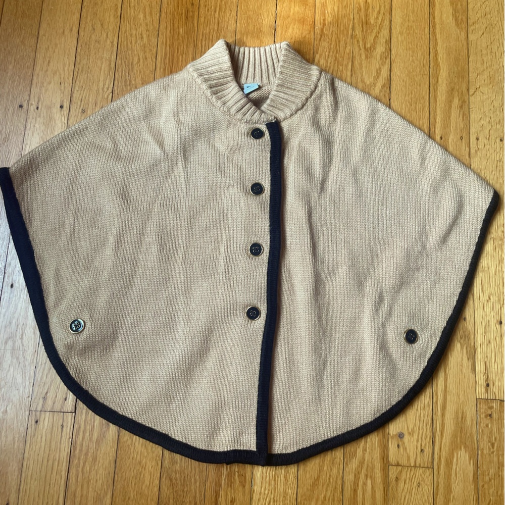 Janie and Jack girls size 6 capelet EUC tan